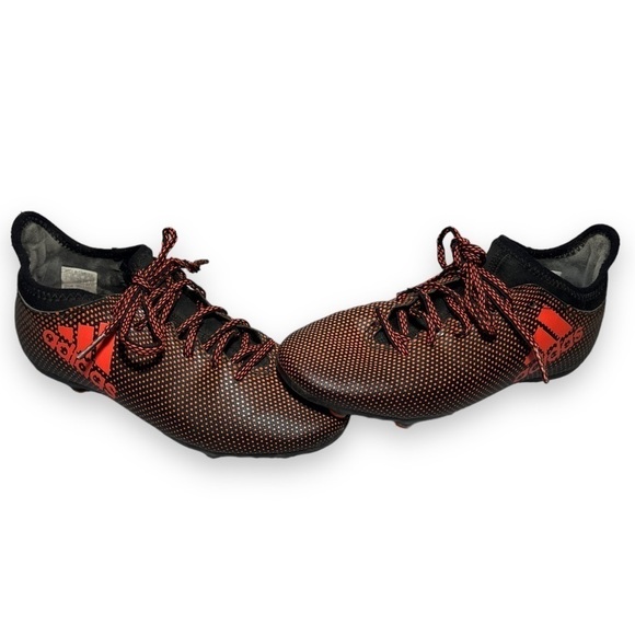 ADIDAS JR. X 17.3 FG Soccer Cleats Black/Solar Red Size 4 - Picture 1 of 7
